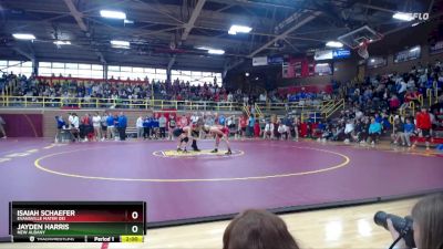 138 lbs Quarterfinal - Isaiah Schaefer, Evansville Mater Dei vs Jayden Harris, New Albany