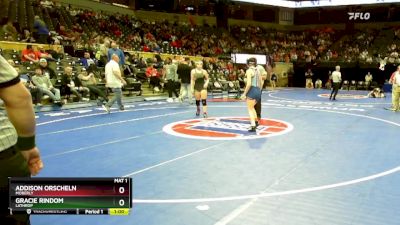 140 Class 1 lbs Cons. Round 1 - Addison Orscheln, Moberly vs Gracie Rindom, Lathrop