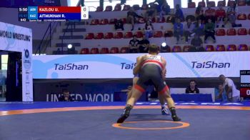 97 kg 1/4 Final - Uladzislau Kazlou, Individual Neutral Athletes vs Rizabek Aitmukhan, Kazakhstan