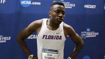 Grant Holloway Gives Action Packed Two Minute Interview After Hurdle Win