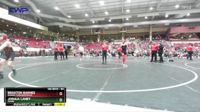 90 lbs Cons. Round 3 - Braxton Barnes, Kansas Thunderstruck vs Joshua Laney, Ozark