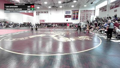 126 lbs Semifinal - Jax Opotzner, Derby/Oxford/Holy Cross vs Delmazio Despard, Windham