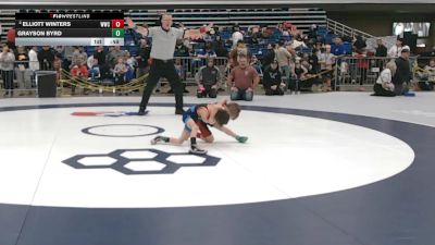 43 lbs Quarters - Grayson Byrd vs Elliott Winters, Warrior Wrestling Club