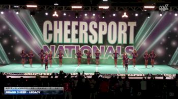 Grand Cheer - Legacy [2026 L3 Junior - D2 - Small - C Day 1] 2026 CHEERSPORT National All Star Cheerleading Championship