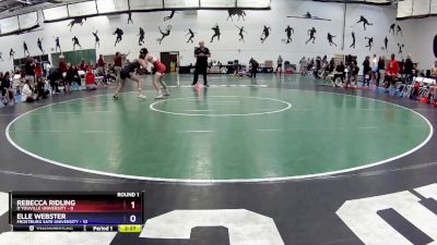 117 lbs Round 1 (16 Team) - Rebecca Ridling, D`Youville University vs Elle Webster, Frostburg Sate University