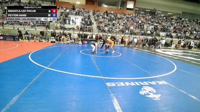 U20 Women - 57 lbs Champ. Round 1 - Makayla-Lee Paclib, HI vs Peyton Hand, OK