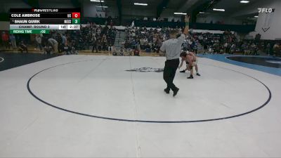 141 lbs Champ. Round 2 - Shaun Quirk, Messiah vs Cole Ambrose, Ursinus
