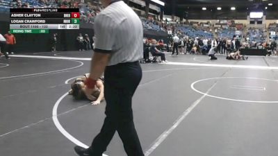 133 lbs Champ. Round 2 - Asher Clayton, Doane University vs Logan Crawford, Northeast Oklahoma