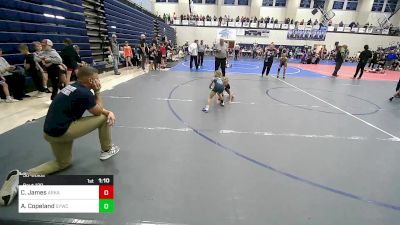 50-60 lbs Rr Rnd 2 - Cambri James, Arkansas Warthawgs vs Avlyn Copeland, Springdale Youth Wrestling Club