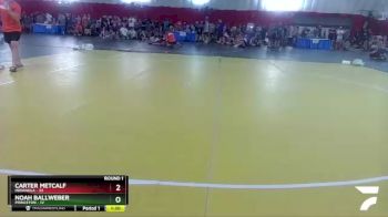157 lbs Round 1 (4 Team) - Carter Metcalf, Indianola vs Noah Ballweber, Princeton