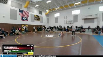 120 lbs Round 3 - Cannon Boren, Thermopolis Middle School vs Bennett Sanford, Greybull MS