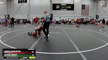 98 lbs Semis (4 Team) - Jamen Haliburton, Kraken Red vs Cayden Wadle, North Hunterdon WC