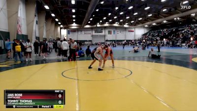 157 lbs Cons. Round 3 - Jais Rose, Unattached vs Tommy Thomas, Colorado Mesa University