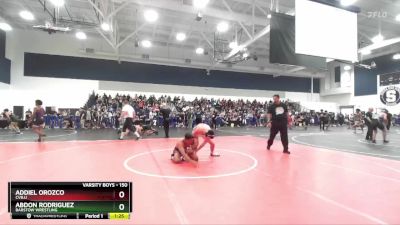 150 lbs Champ. Round 1 - Addiel Orozco, CVBJJ vs Abdon Rodriguez, Barstow Wrestling