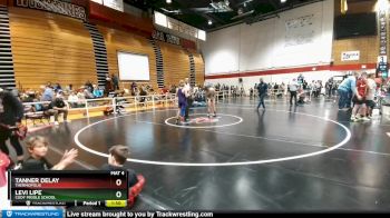 120 lbs 1st Place Match - Tanner Delay, Thermopolis vs Levi Lipe, Cody Middle School