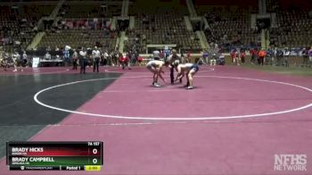 7A 157 lbs Semifinal - Brady Campbell, Opelika Hs vs Brady Hicks, Baker HS