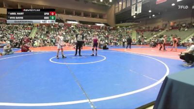 96 lbs Quarterfinal - Rye Davis, Honey Badger Wrestling Club vs Abel Hart, Benton Parks Youth Wrestling