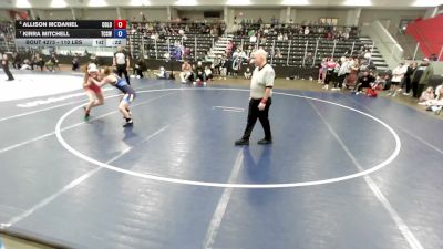 110 lbs 3rd Place Match - Kirra Mitchell, The Chicken Coop Wrestling Club vs Allison McDaniel, Colorado