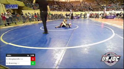 55 lbs Round Of 16 - Easton Klinglesmith, Perry Wrestling Academy vs Kingston Branning, F-5 Grappling