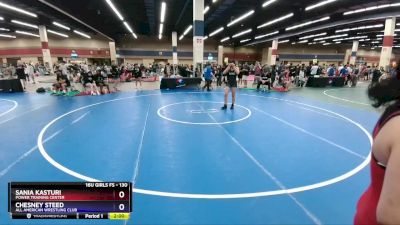 130 lbs Cons. Round 2 - Sania Kasturi, Power Training Center vs Chesney Steed, All American Wrestling Club