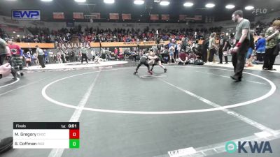 49 lbs Final - Mason Gregory, Choctaw Ironman Youth Wrestling vs Bodee Coffman, Piedmont