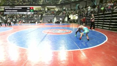 64 lbs Round Of 16 - Brayson Harrelson, Trion Mat Dogs Wrestling Club vs Mason Mimbs, Gamehouse Training Center