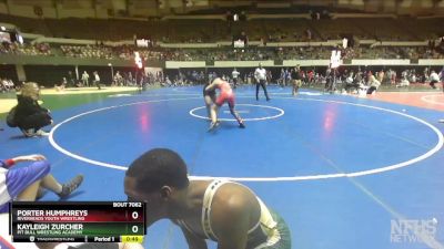 130 lbs Cons. Semi - Porter Humphreys, Riverheads Youth Wrestling vs Kayleigh Zurcher, Pit Bull Wrestling Academy