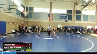 115lbs Quarterfinal - Ashley Dayana Naranjo, Moses Lake (Girls) vs Tyra Wheless, Lake Stevens (Girls)