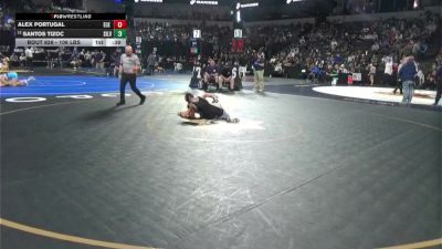 106 lbs Consi Of 16 #2 - Alex Portugal, Elk Grove (SJ) vs Santos Tizoc, Silver Creek (CC)