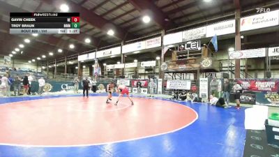 150 lbs Champ. Round 1 - Gavin Cheek, Nebraska Elite vs Troy Braun, Moorcroft Mat Masters