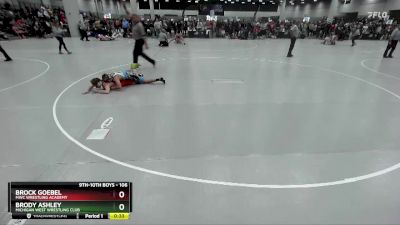 106 lbs Cons. Round 8 - Brock Goebel, MWC Wrestling Academy vs Brody Ashley, Michigan West Wrestling Club