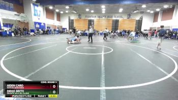 132 lbs Cons. Round 3 - Aiden Caro, Rancho Bernardo vs Diego Brito, Granite Hills (El Cajon)