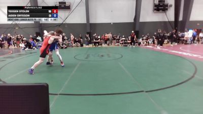 Junior Boys FS - 157 lbs Cons. Round 1 - Teegen Stolen, WA vs Aiden Ortegon, CA