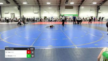 55 lbs Semifinal - Daniel Yun, Pope Junior Wrestling vs Cooper Brown, Rockmart Takedown Club Black