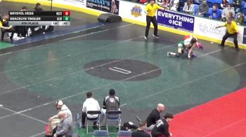 112 lbs 5th Place - Brystol Hess, West Perry vs Gracelyn Tingler, Albert Gallatin