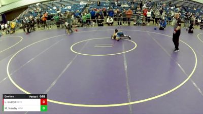 10U Boys - 67 lbs Quarters - Levi Gustin, Michigan Grappler Training Center vs Maddox Newby, Michigan Premier WC