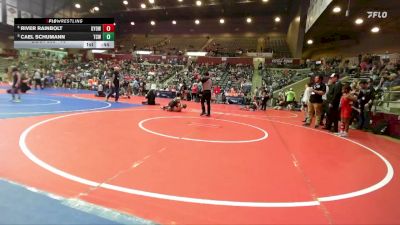 70 lbs Cons. Round 3 - River Rainbolt, Gentry Youth Organization Wrestling vs Cael Schumann, Team Conquer Wrestling