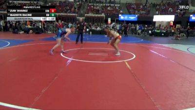 123 lbs Quarterfinal - Madisyn Racine, Minot Majettes vs Zuri Tavarez, Cougar Club Wrestling