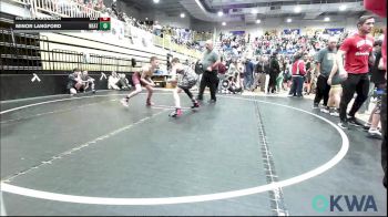 100 lbs Round Of 16 - Hunter Krueger, Cleveland Take Down Club vs Minor Langford, Weatherford Youth Wrestling