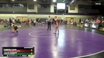135 lbs Quarterfinal - Chloe Sanders, Vinton-Shellsburg vs Kimberly Suhr, Central Community, Elkader