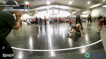 40 lbs Consi Of 8 #2 - Brantley Hendricks, Claremore Wrestling Club vs Luke Themm, Team Tulsa Wrestling Club