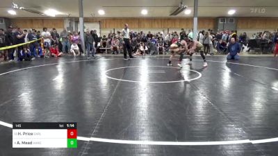 145 lbs Round Of 16 - Hadden Price, Earlville vs Asaac Mead, Hancock