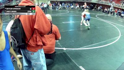 85 lbs Cons. Round 1 - Skyler Spencer, Ironman Wrestling vs Jhett Meier, Elm Creek Youth Wrestling Club