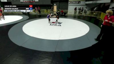 50 lbs Quarters - Leslie De Anda vs Jennifer Salinas, Woodlake High School Wrestling