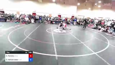 71 kg Rnd Of 128 - Aidan Perkins, Newberg High School Wrestling vs Dylan Herkstroeter, Alaska