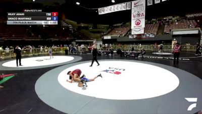 126 lbs 7th Place Match - Riley Araki, Tulare Titans Wrestling Club vs Draco Martinez, Monster Garage Wrestling