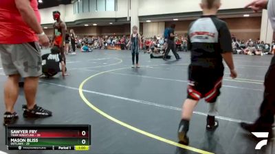 82 lbs Quarterfinal - Sawyer Fry, TIGER WRESTLING vs Mason Bliss, Outlaws