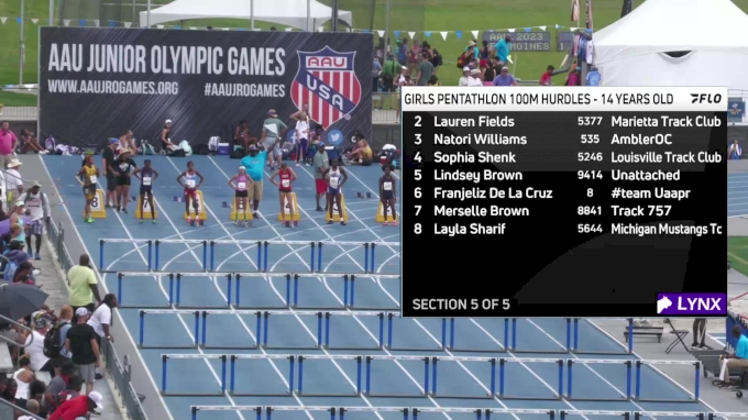 High School Girls 100m Hurdles Aau Junior Olympics Finals 5 Age 13 14