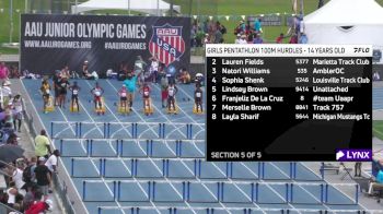 High School Girls' 100m Hurdles Aau Junior Olympics, Finals 5 - Age 13-14