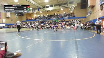 140lbs Semifinal - Madison Watts, Sumner (Girls) vs Lily Ridgley, Harrisburg (Girls)